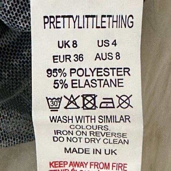 NWT PrettyLittleThing Black Bandana Paisley Print Mesh Sock Leggings Womens 4 - Picture 7 of 7